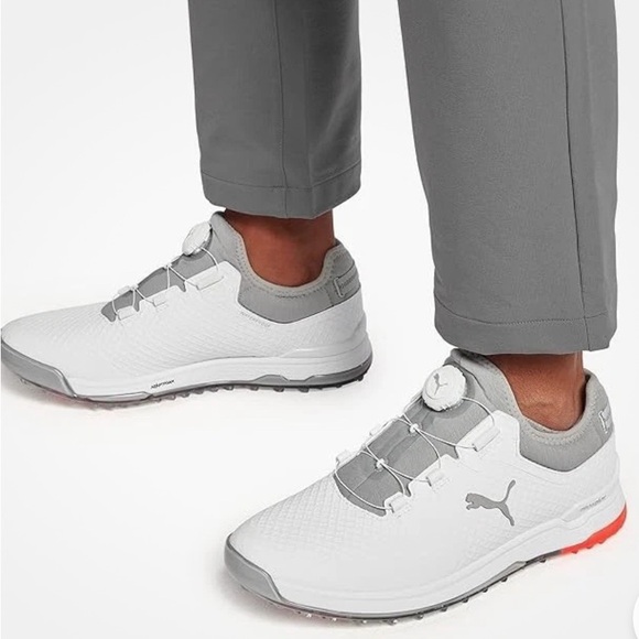 Puma Proadapt Alphacat Disc Men’s Golf Shoes-White/High Rise-Size 12 NEW NO BOX main image 4